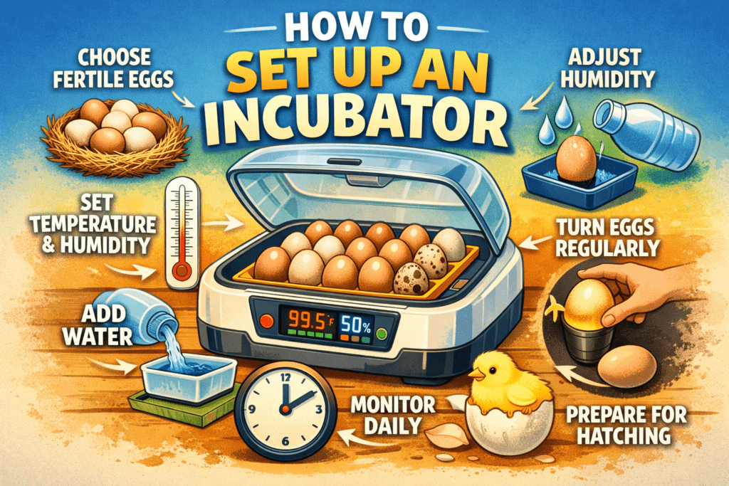 Setting up an incubator step-by-step